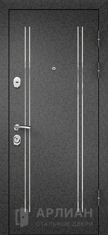 Фото «Дверь входная металлическая с уплотнителем муар и зеркалом капучино №75»