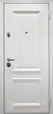 Фото «Гладкая белая входная дверь для современного интерьера №20»